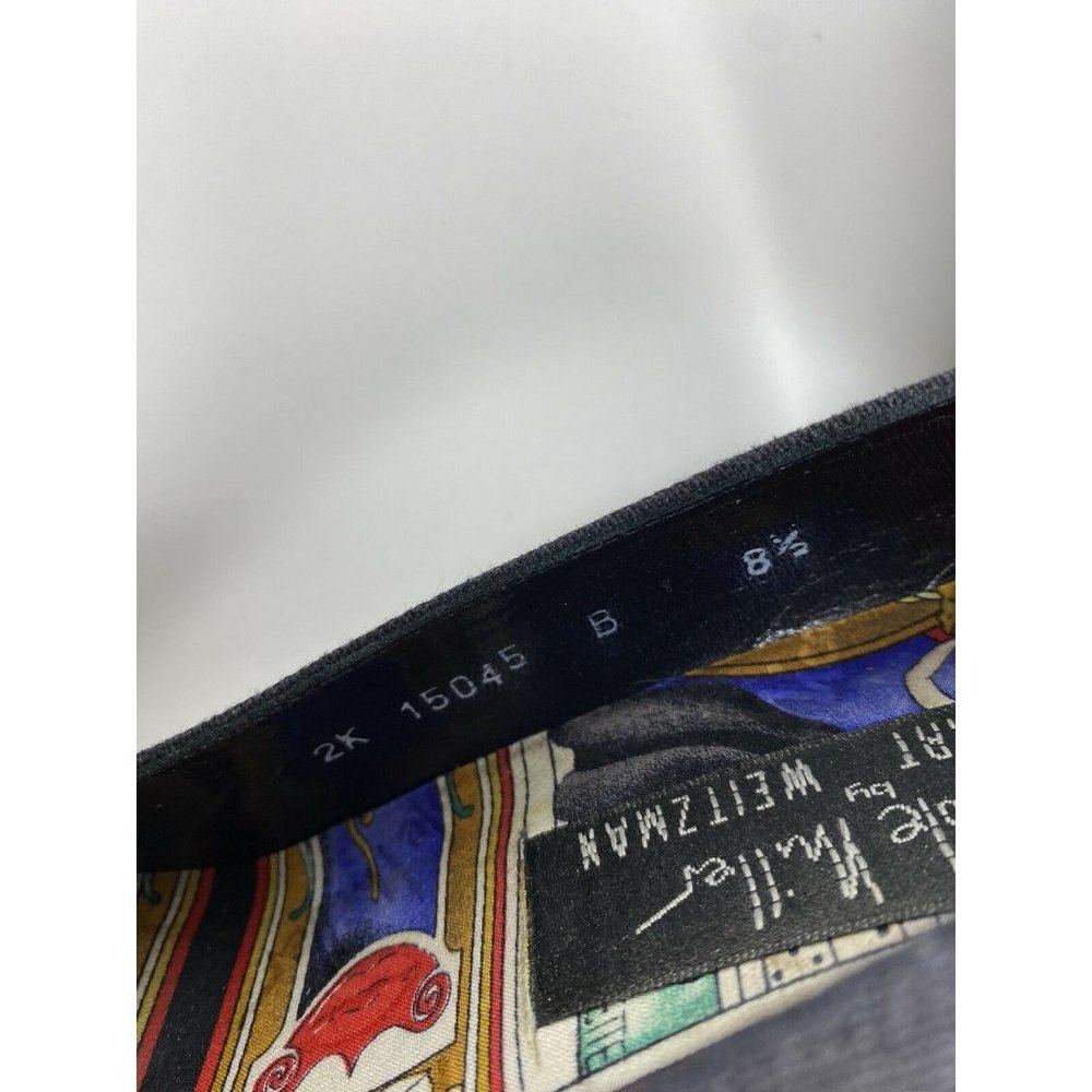 Nicole Miller x Stuart Weitzman Heels Size 8.5 VINTAGE Women's Fabric Art Pumps - Picture 3 of 6